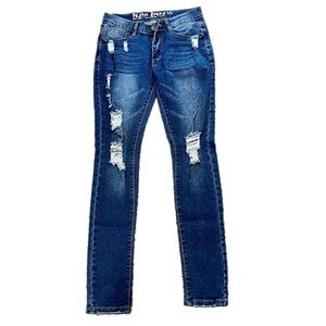 Pastel Jeans Denim Distressed Straight Leg High Rise Women's Jeans Size 5/6